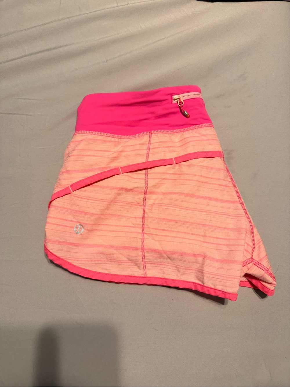 lululemon athletica Pink & Hot Pink Athletic Short with Zipper Pocket